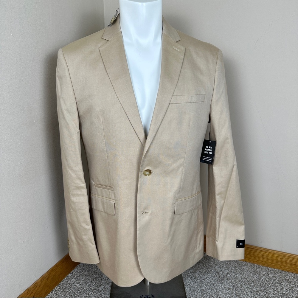 Express Slim Blazer Tan Suit Jacket